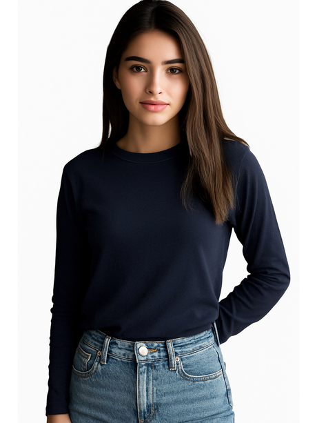 Solid Full Sleeve T-Shirt Women