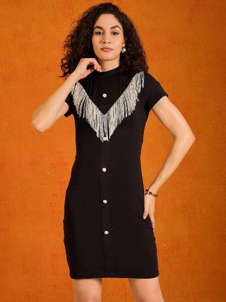 Fringe Detailed Bodycon dress