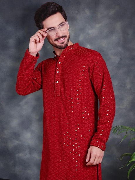 Jompers Mens Embroiderd Kurtas