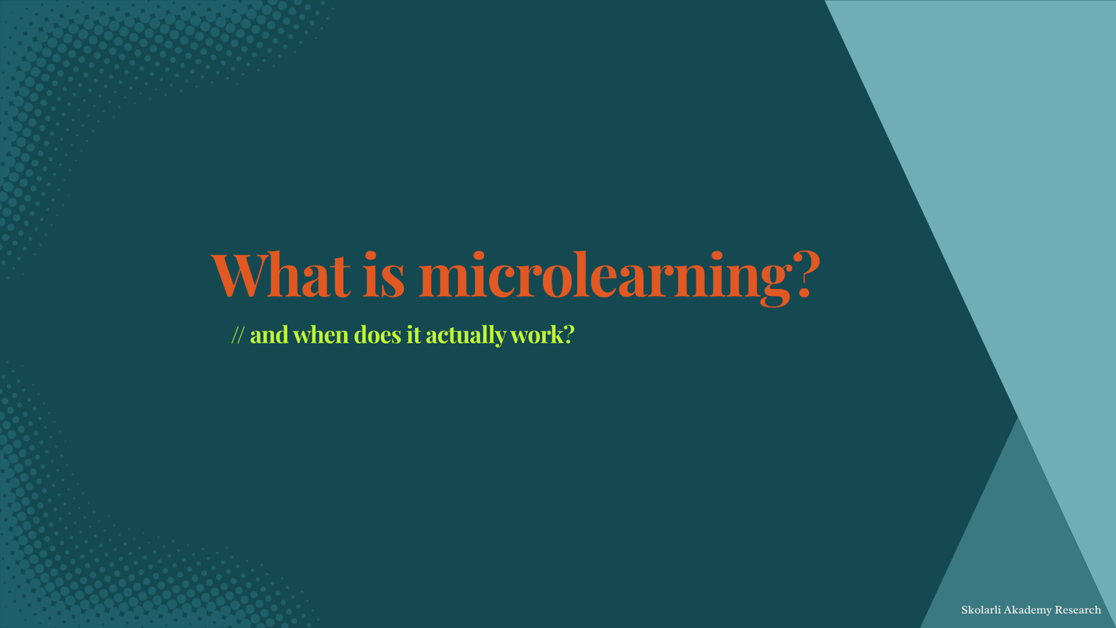 What is microlearning - and when does it actually work?