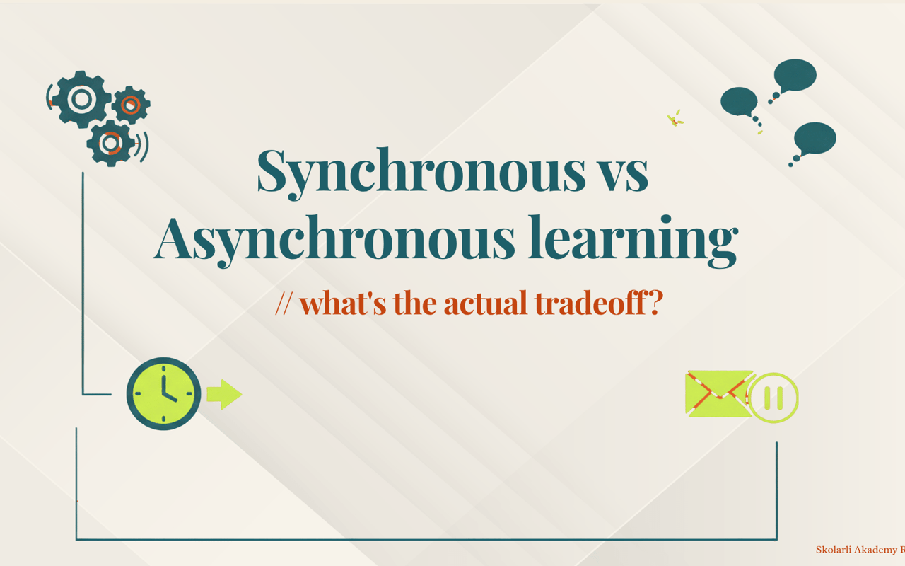 Synchronous vs asynchronous learning - what's the actual tradeoff?