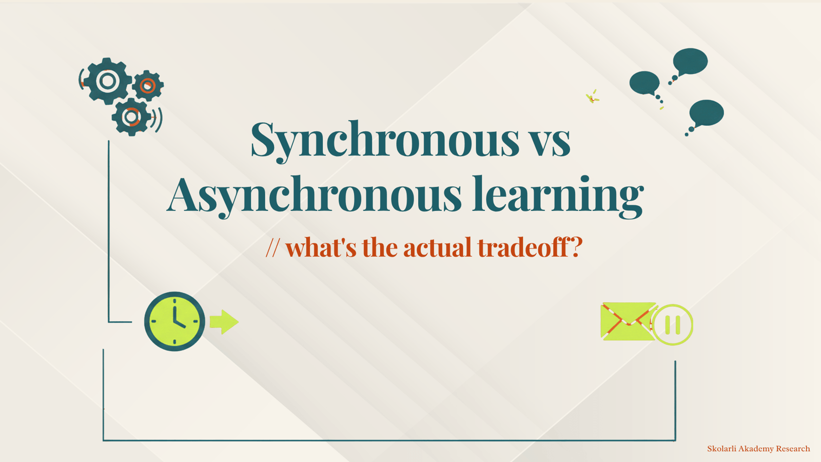 Synchronous vs asynchronous learning - what's the actual tradeoff?