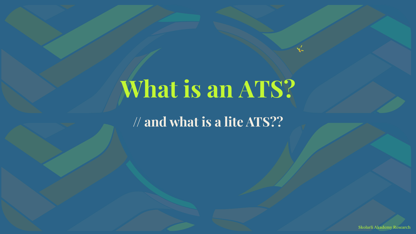 What is an ATS - and what's a "lite ATS"?
