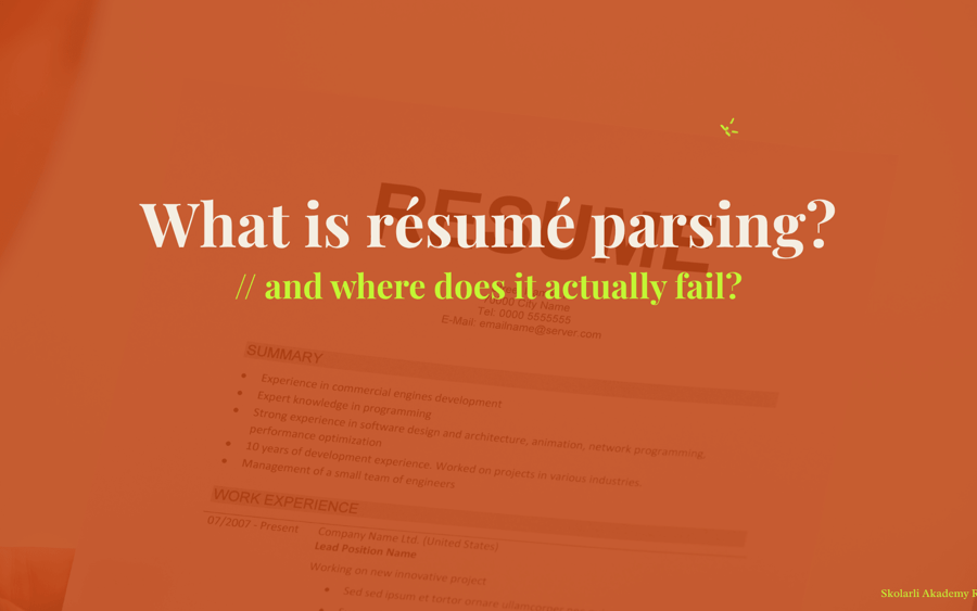 What is résumé parsing - and where does it actually fail?