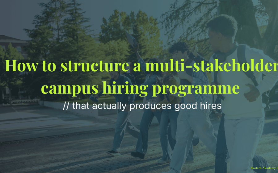 How to structure a multi-stakeholder campus hiring programme that actually produces good hires
