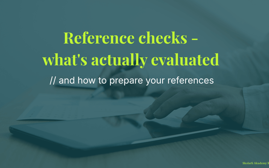 Reference checks - what's actually evaluated and how to prepare your references