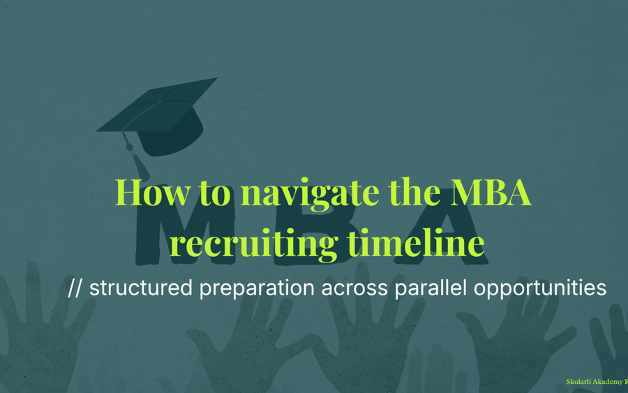 How to navigate the MBA recruiting timeline - structured preparation across parallel opportunities