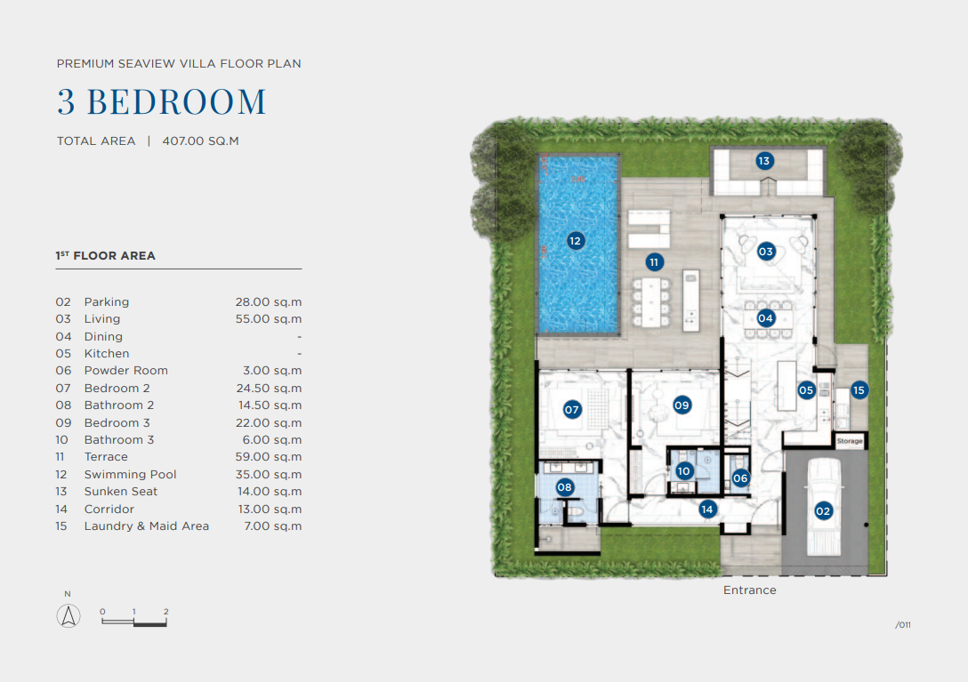 Three Bedroom Floor Plan