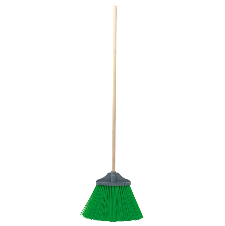 ESCOBA FIBRA JARDIN CON MANGO