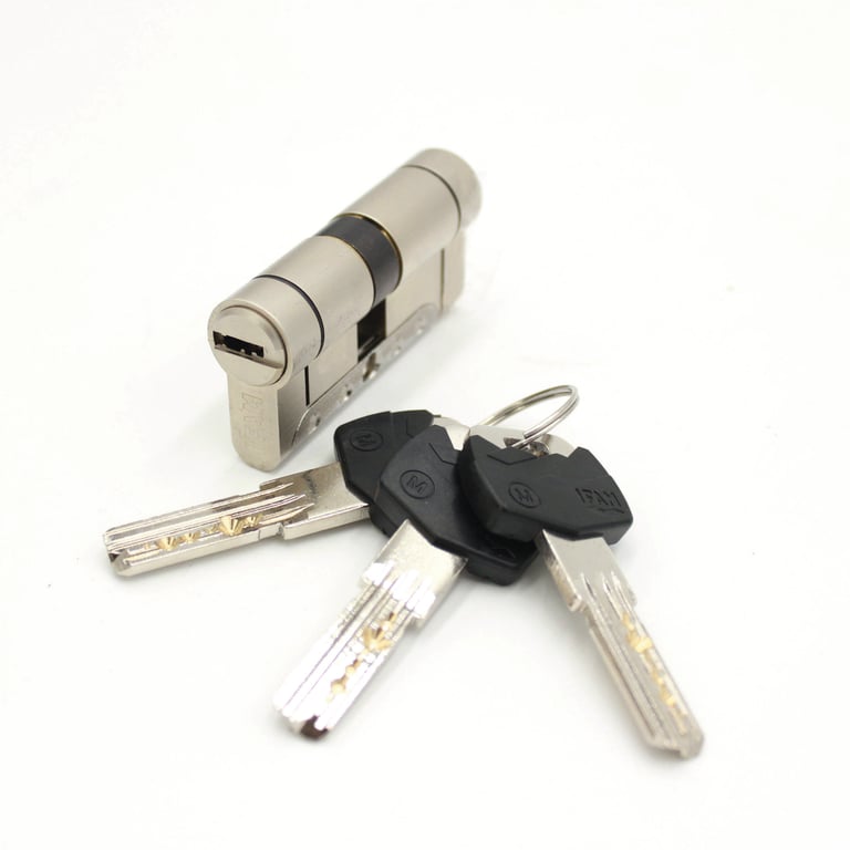 High Security Cylinder IRIDIUM M, Single-Clutch, Cam 15mm 30x35 Nickel