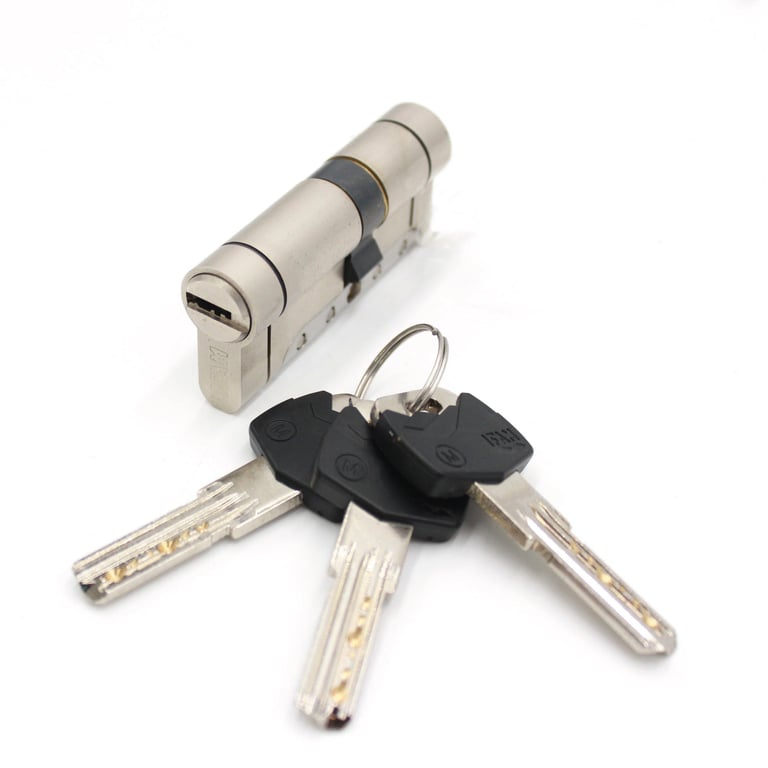 High Security Cylinder IRIDIUM M, SIngle-Clutch, Cam 15 30x40 Nickel