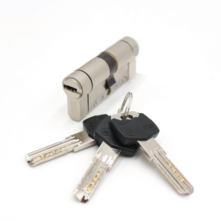 High Security Cylinder IRIDIUM M, Single-Clutch, Cam 15mm 35x35 Nickel