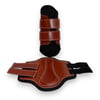 Protector delantero de cuero con neopreno (avellana)