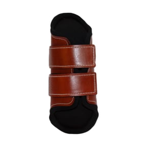 Protector delantero de cuero con neopreno (avellana)