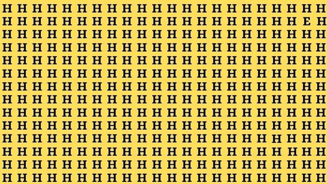 Najděte ukryté písmenko E.