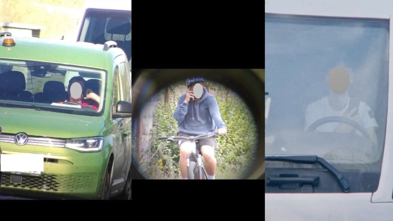 Za jízdy telefonoval při policejní akci i cyklista. Odjel s pokutou ve výši 2500 Kč