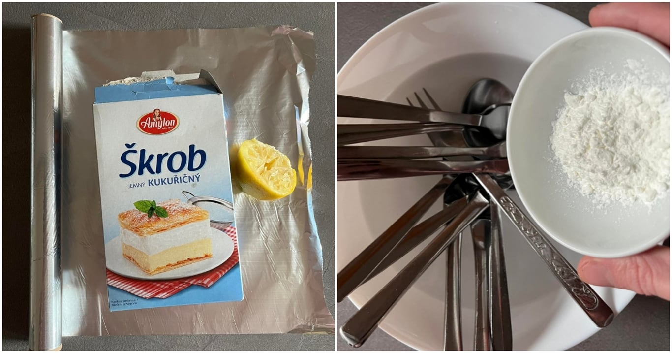 Nepotřeboval žádné drahé prostředky ani námahu. Jednoduchý trik proměnil staré příbory v nový lesklý set