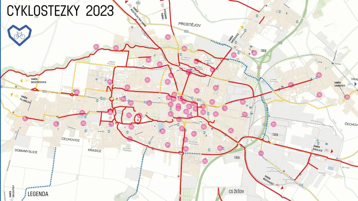 Na cyklostezky digitálně. Prostějov má novou mapu pro milovníky kol