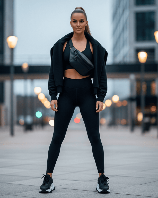 Žena v monochromatickém outfitu