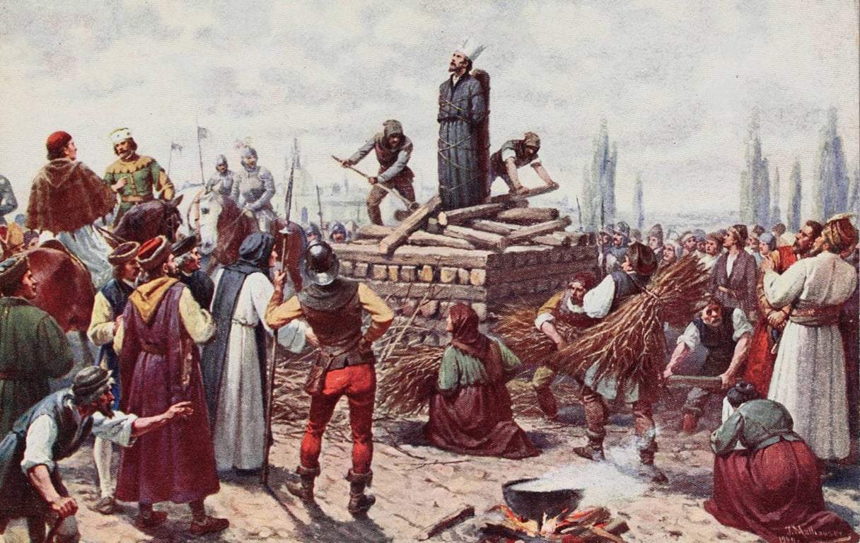 Mistr Jan Hus na hranici v Kostnici 1415