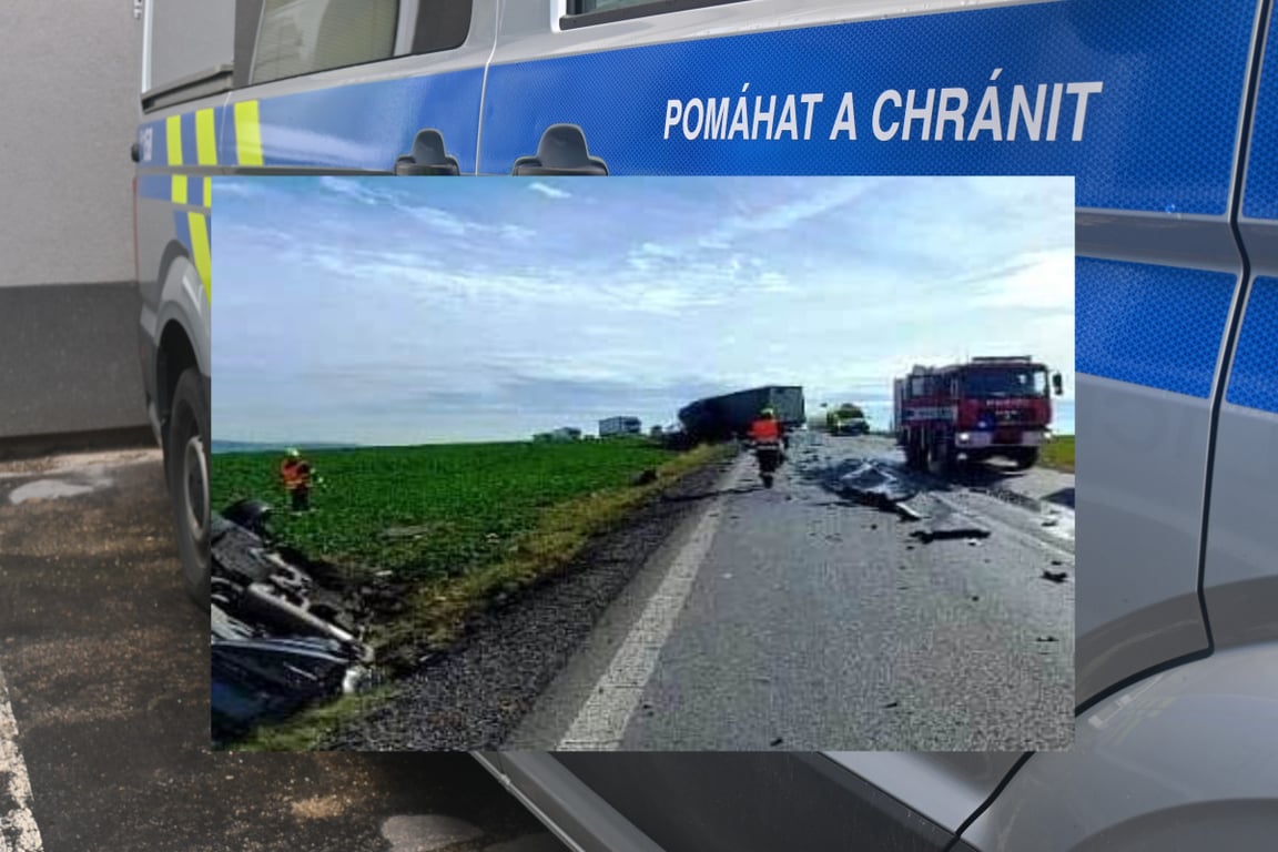 Řidič na Jihlavsku zemřel při nehodě. Čelně se srazil s náklaďákem