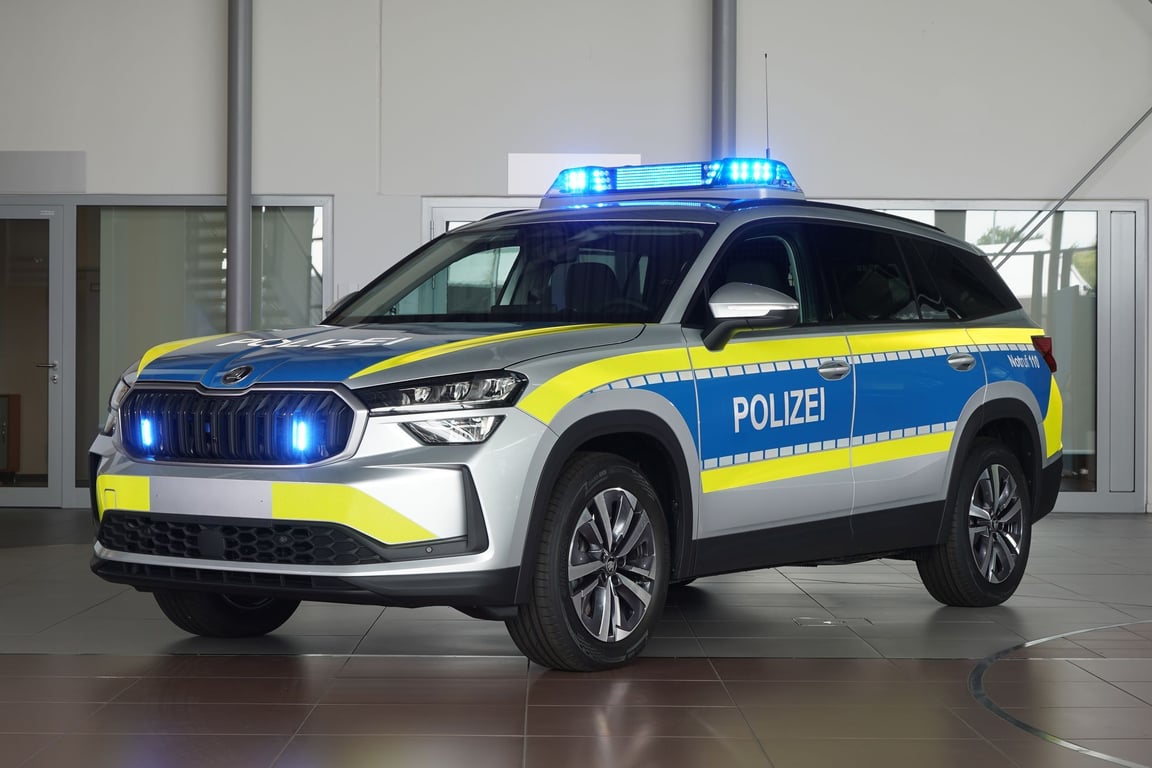 Pomáhat a chránit, ale po Německu. Policisté si poprvé pořídili naftové SUV od Škody