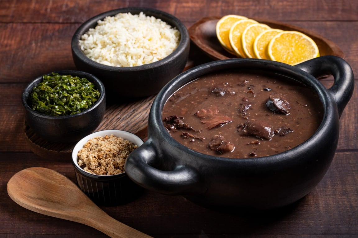 Feijoada je jedno z nejoblíbenějších brazilských jídel. 