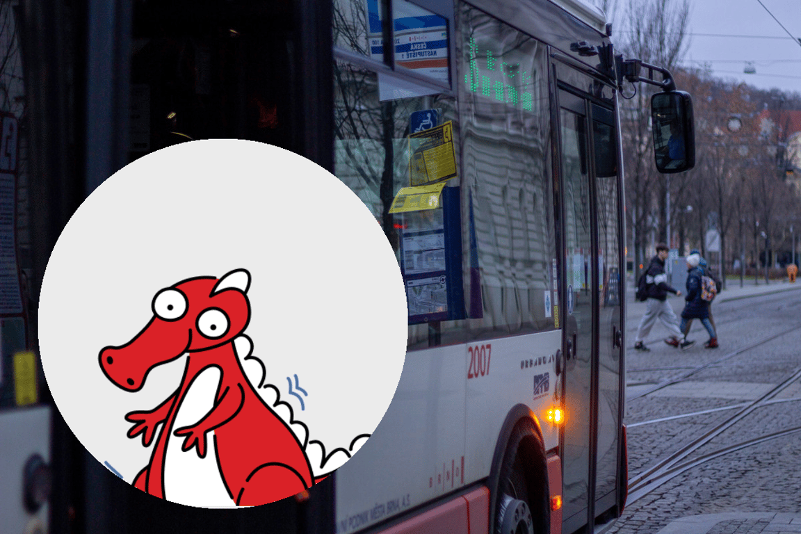 Jak se bude jmenovat maskot brněnské dopravy? Červený dráček čeká na jméno