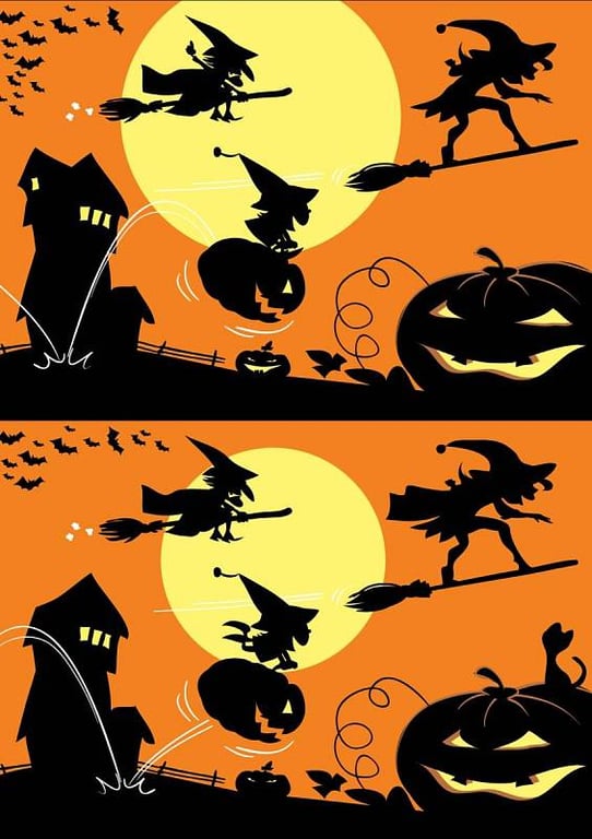 Najdete deset halloweenských rozdílů do 40 vteřin? Zvládne to jen hrstka lidí