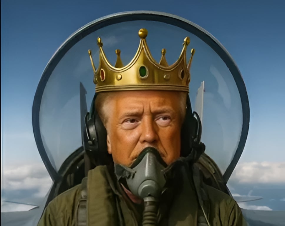 Trump zveřejnil na své sociální síti bizarní AI video, ve kterém jako „král“ útočí na demonstranty