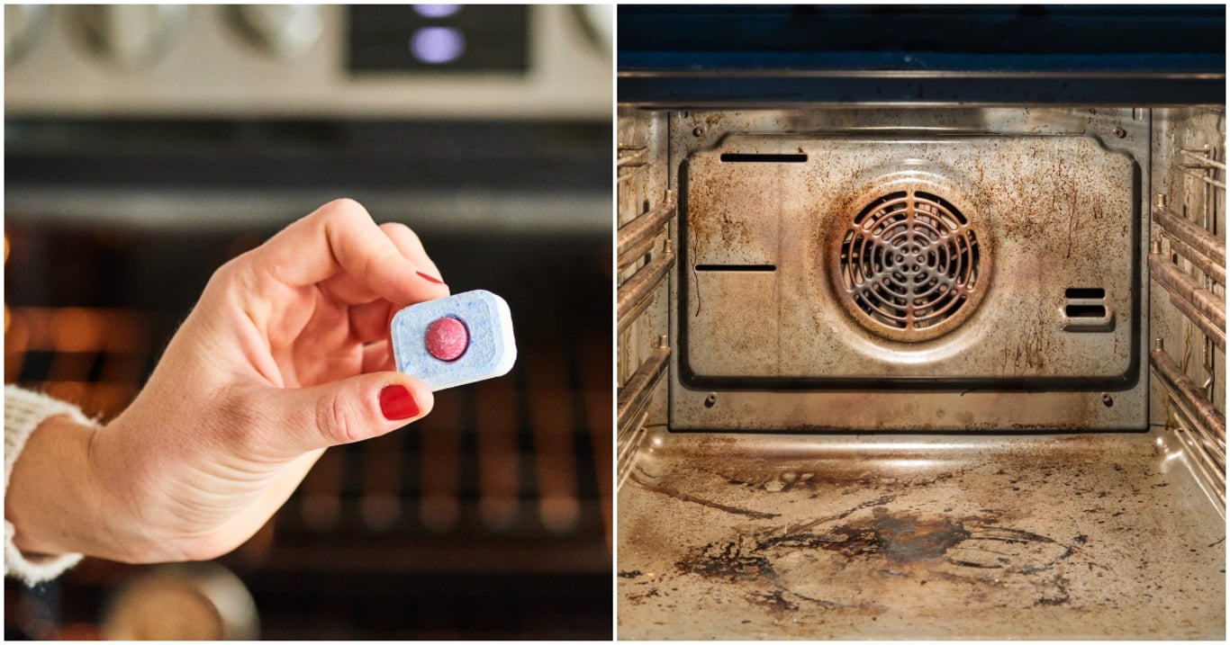 Trouba může být jako nová i bez drhnutí. Stačí tableta do myčky a trochu vody