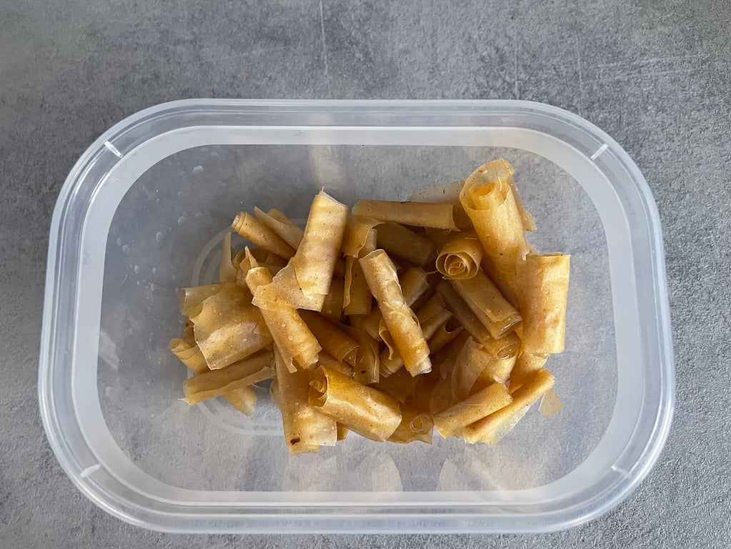 Ovocná kůže v rolkách