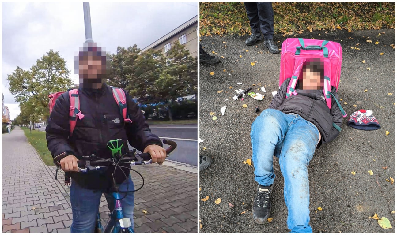 Kurýr prohlašoval, že má v kalhotách zbraň. Zpacifikoval ho strážník a kolemjdoucí