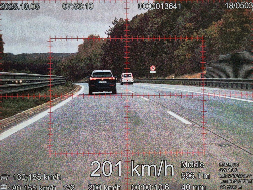 Cizinec uháněl po dálnici D1 rychlostí přes dvě stě kilometrů, přišel o papíry