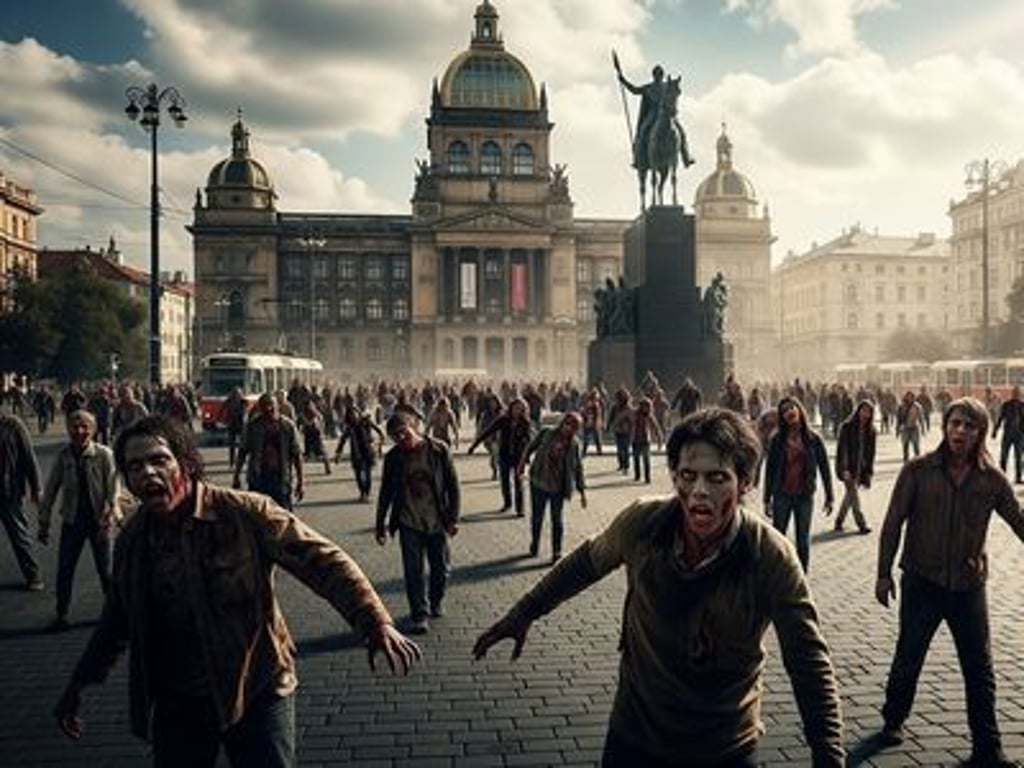 Záplava nemrtvých na Václaváku? Slavná hororová série se má točit v Praze