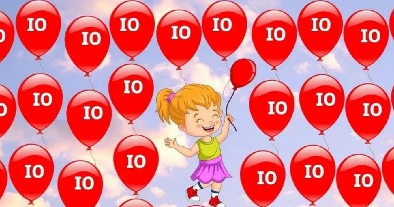 Pouze 1 balónek má na sobě číslo 10. Včas ho najde jen člověk s kombinací bystrého zraku a vysokého IQ