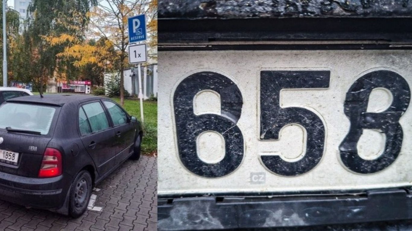 Řidič si upravil značku černou lepicí páskou. Pak toho na něj prasklo mnohem víc