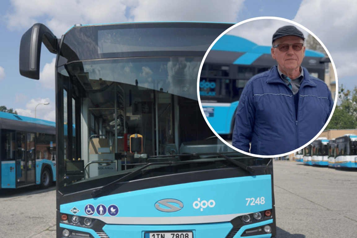 Řidič autobusu Josef má na kontě 1,25 milionu kilometrů. V Ostravě jezdí už 38 let