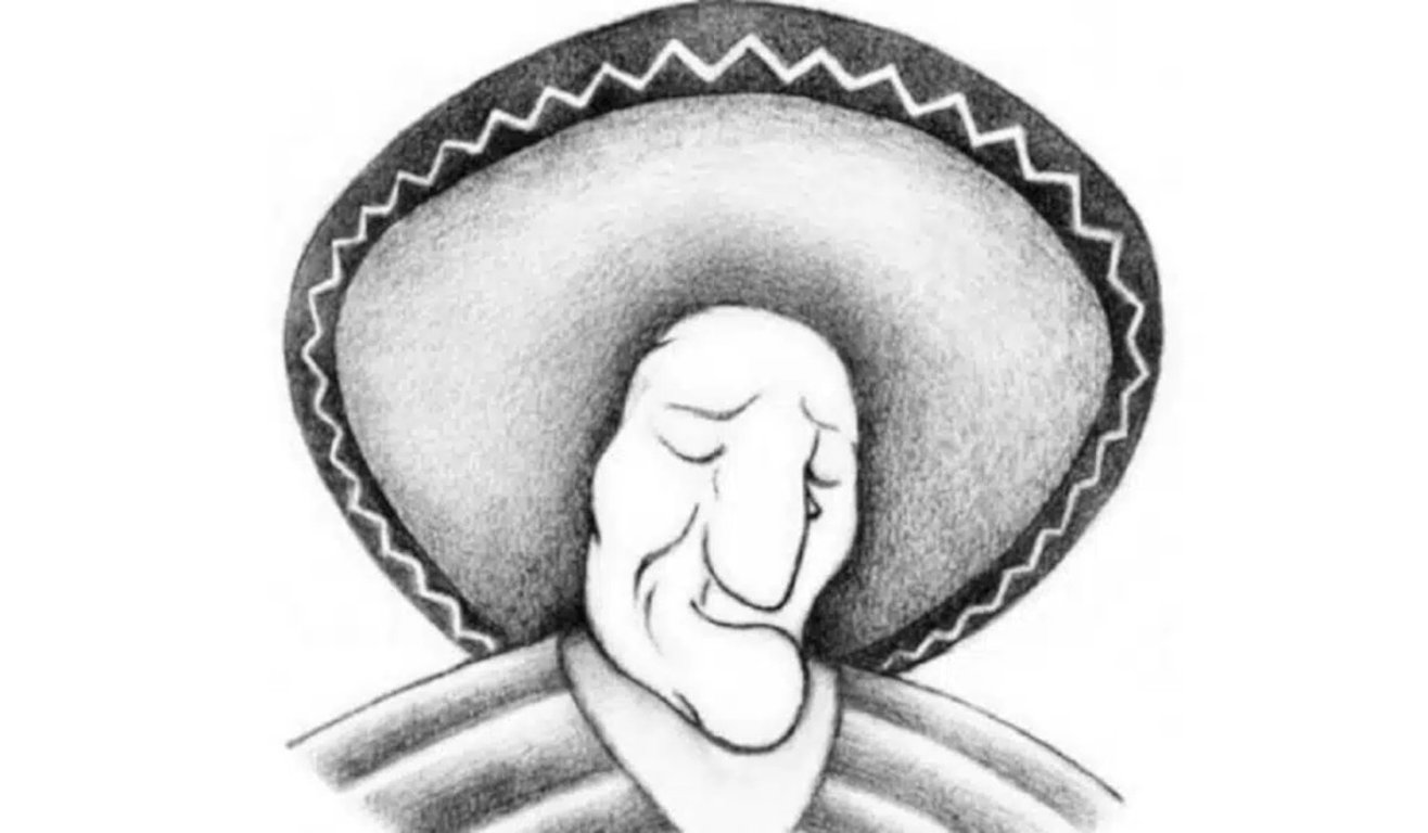 optický test muže s kloboukem zadání