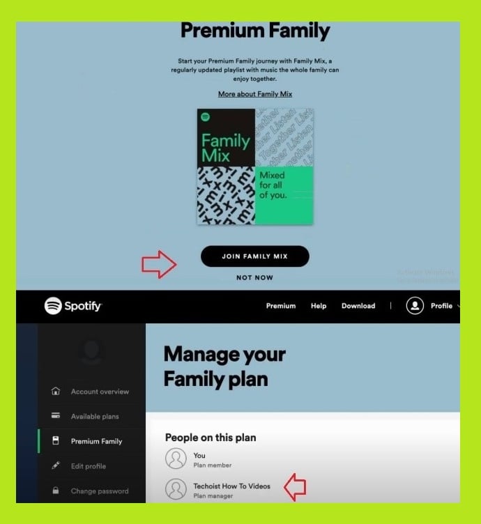 manage your family plan Spotify - sign up on Spotify - how to Spotify 
