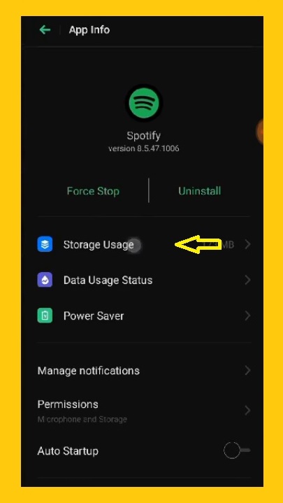 storage usage Spotify - log in Spotify- how to Spotify