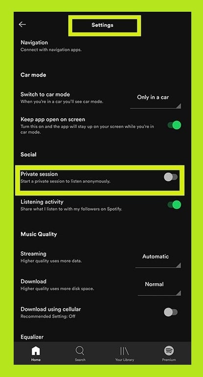  private session mobile Spotify  - follow and add friends on Spotify - How to Spotify
