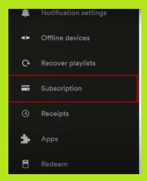 subscription Spotify 