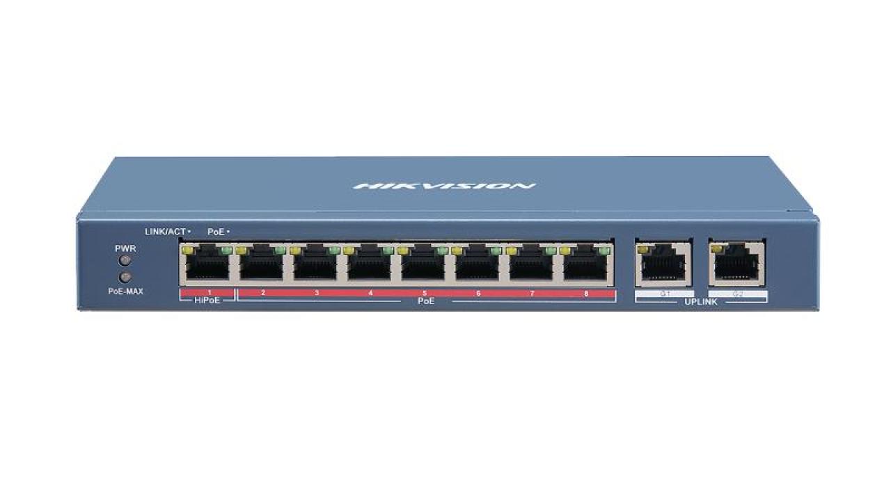 8 Portlu Hızlı Ethernet Yönetilmeyen PoE Switch