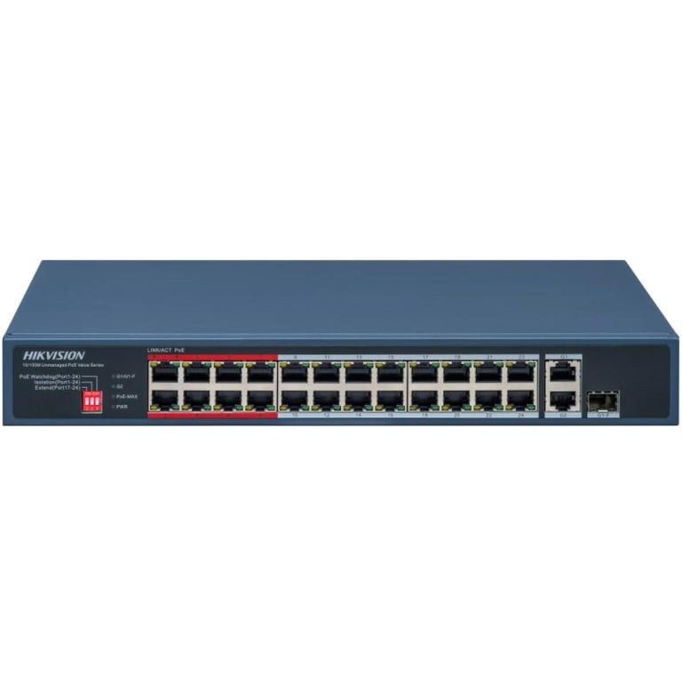 24 Portlu Hızlı Ethernet Yönetilmeyen PoE Switch