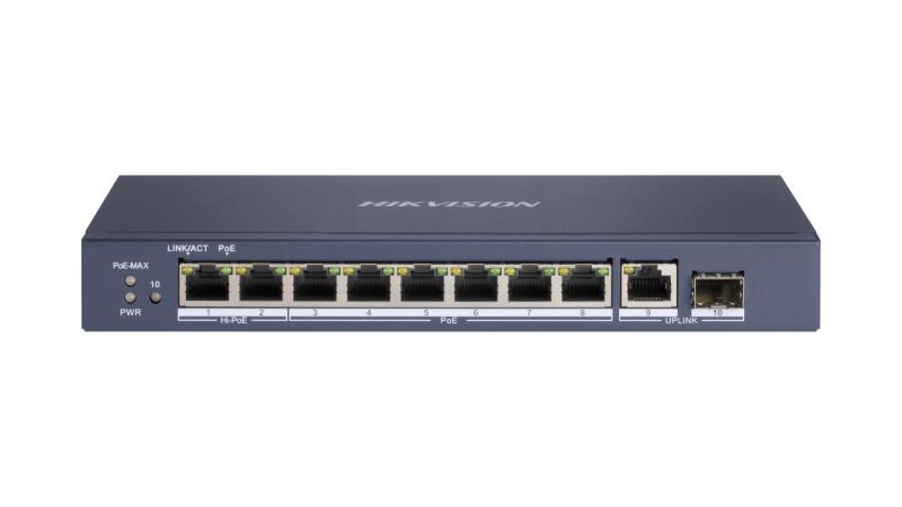 8 Portlu Gigabit Yönetilmeyen PoE Switch