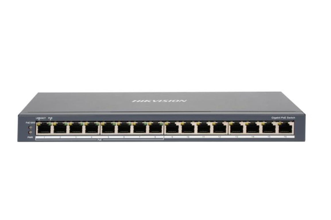 8 POE+ ile 16 Portlu Gigabit Anahtar
