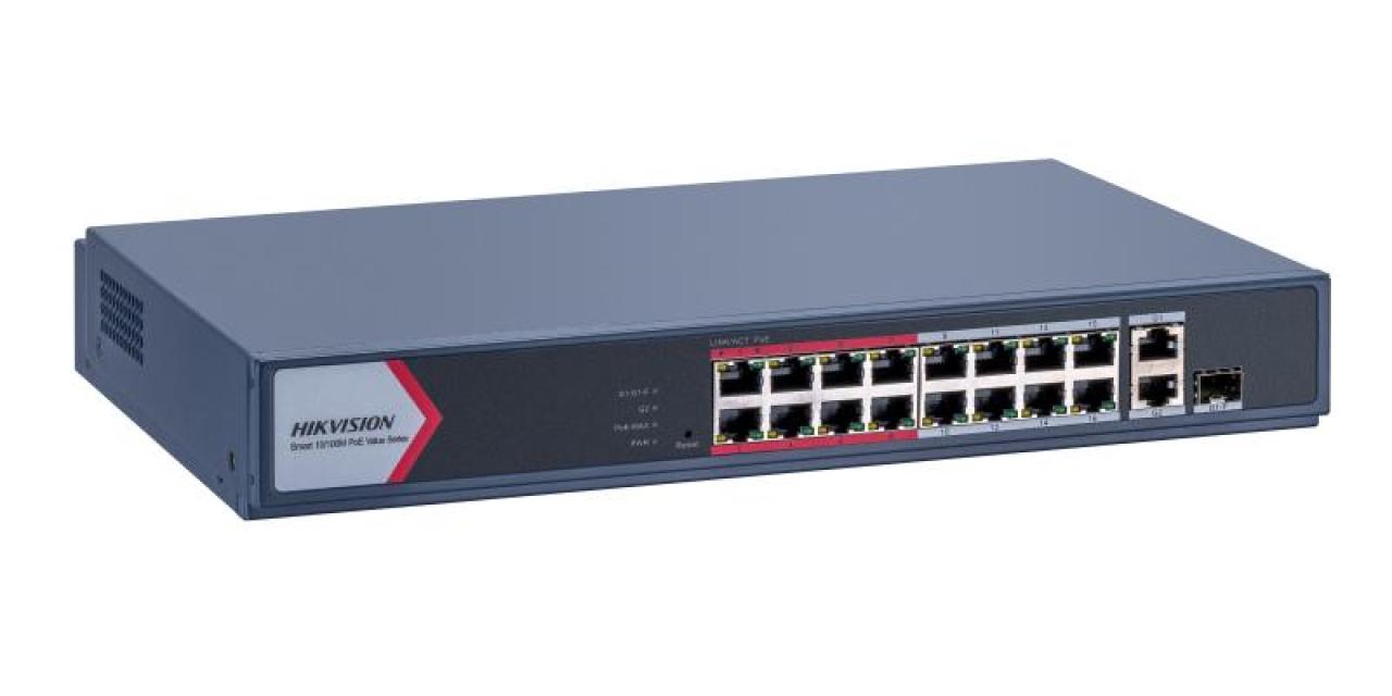 16 Portlu Hızlı Ethernet Akıllı PoE Switch