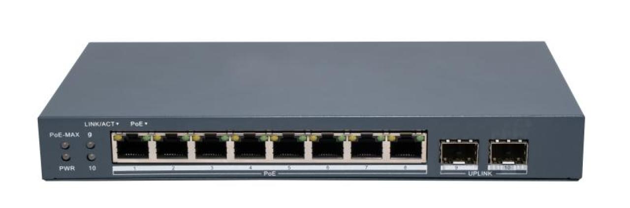 8 Portlu Gigabit Akıllı PoE Switch