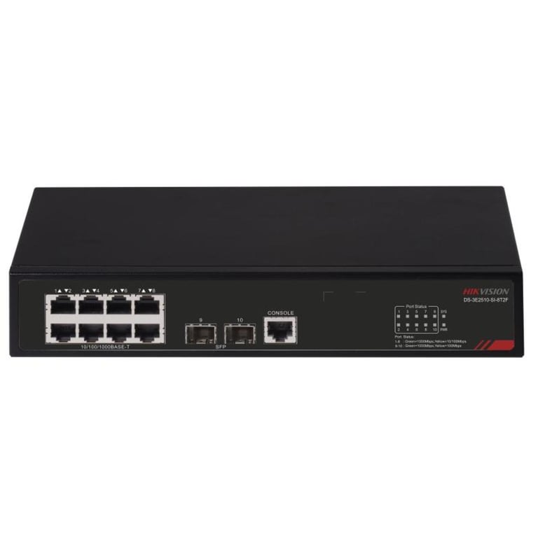 8 GE RJ45, 2 GE SFP Anahtarı